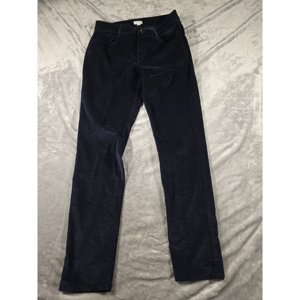 NWT J Jill Womens Corduroy Pants 8 Tall‎ Navy Blue/Stretch/32' Inseam